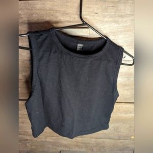 Shein black crop top, size XL